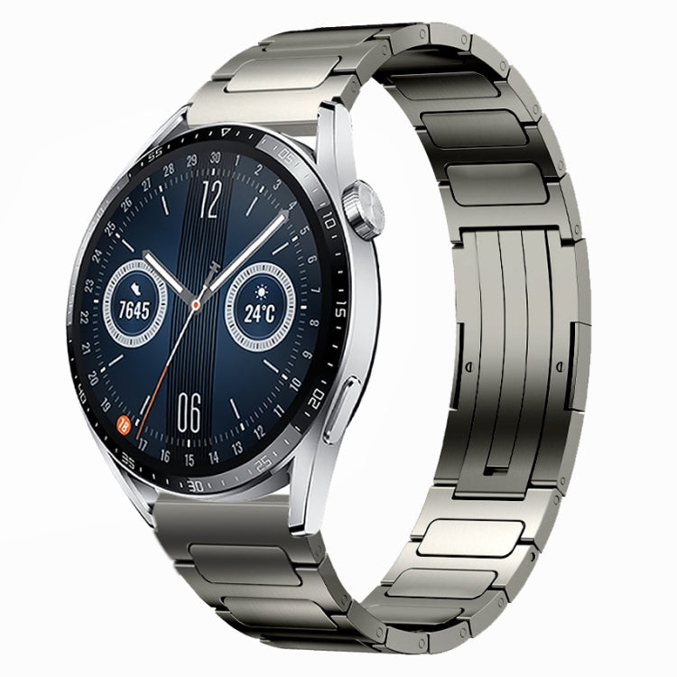 22mm I-Shaped Titanium Alloy Watch Band, For Honor Watch GS 3, For... For Huawei Watch GT3 46mm Grey