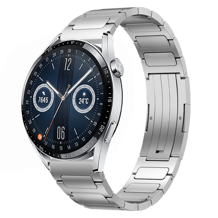 22mm I-Shaped Titanium Alloy Watch Band, For Honor Watch GS 3, For... For Huawei Watch GT3 46mm Sliver
