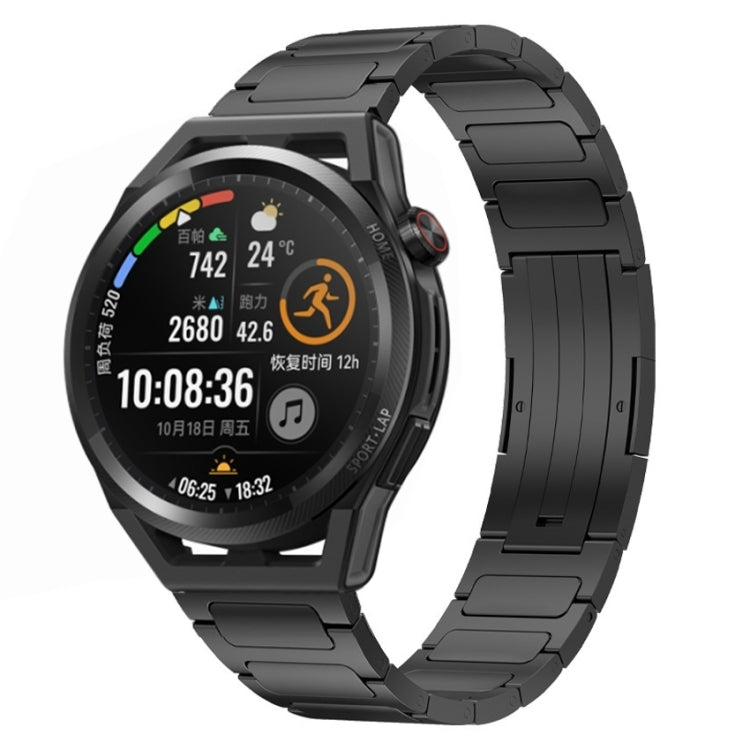 22mm I-Shaped Titanium Alloy Watch Band, For Honor Watch GS 3, For... For Huawei Watch GT Runner Black