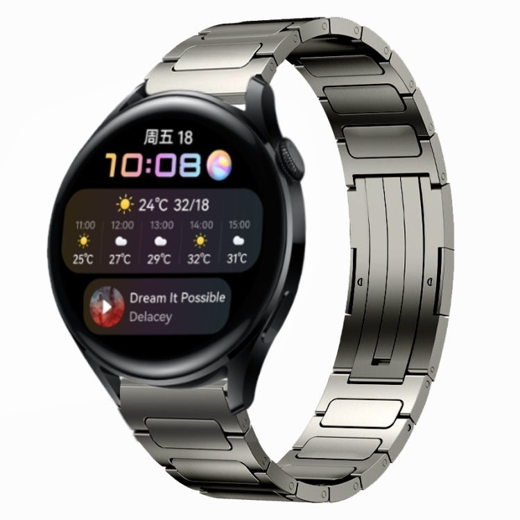 22mm I-Shaped Titanium Alloy Watch Band, For Honor Watch GS 3, For... For Huawei Watch 3 Grey