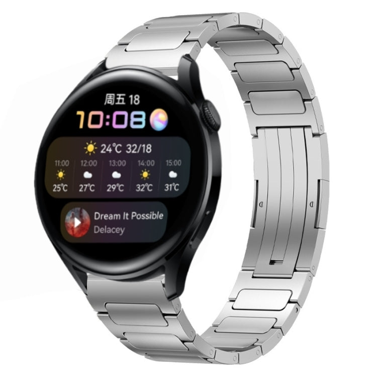22mm I-Shaped Titanium Alloy Watch Band, For Honor Watch GS 3, For... For Huawei Watch 3 Sliver