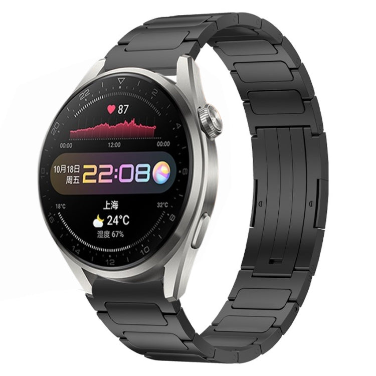 22mm I-Shaped Titanium Alloy Watch Band, For Honor Watch GS 3, For... For Huawei Watch 3 Pro Black