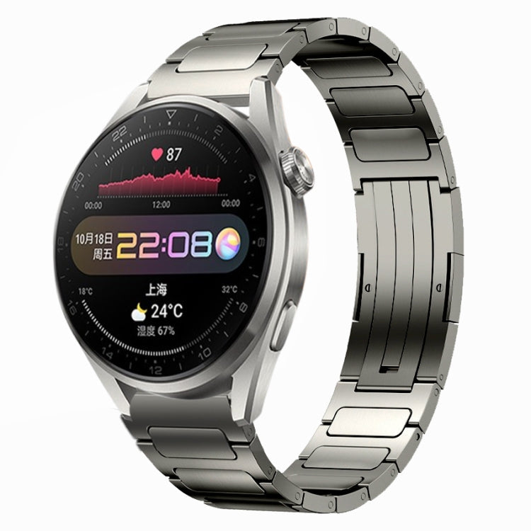 22mm I-Shaped Titanium Alloy Watch Band, For Honor Watch GS 3, For... For Huawei Watch 3 Pro Grey