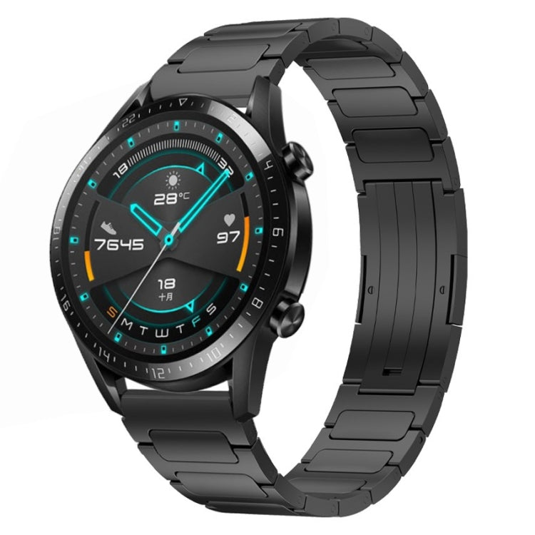 22mm I-Shaped Titanium Alloy Watch Band, For Honor Watch GS 3, For... For Huawei GT2 46mm Black