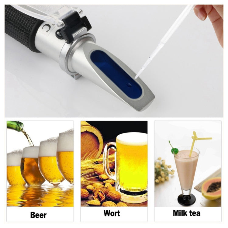 RZ120 Genuine Refractometer Beer Brix Wort Sugar Alcohol Specific Gravity Handheld Tool Hydrometer Default Title