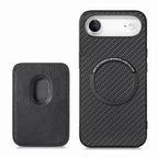 Carbon Fiber Leather Card Magsafe Phone Case, For iPhone Air, For iPhone 16 Pro Max, For iPhone 16 Pro, For iPhone 16 Plus