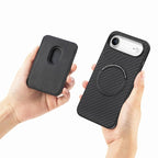 Carbon Fiber Leather Card Magsafe Phone Case, For iPhone Air, For iPhone 16 Pro Max, For iPhone 16 Pro, For iPhone 16 Plus