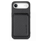 Carbon Fiber Leather Card Magsafe Phone Case, For iPhone Air, For iPhone 16 Pro Max, For iPhone 16 Pro, For iPhone 16 Plus For iPhone Air Black