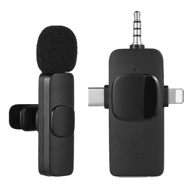Wireless Lavalier Microphones for iPhone / Android, 2 in 1, 3 in 1 2 in 1