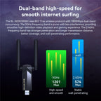 LB-LINK WDN1800H Esports Gaming USB 3.0 WiFi6 AX1800M Gigabit Wireless Network Card – Durable Build, Easy to Use