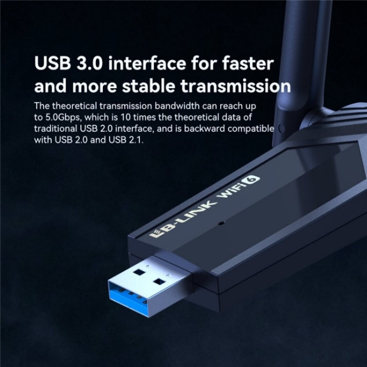 LB-LINK WDN1800H Esports Gaming USB 3.0 WiFi6 AX1800M Gigabit Wireless Network Card – Durable Build, Easy to Use