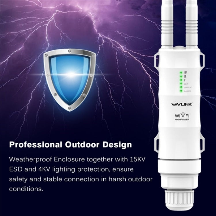 WAVLINK WN570HN2 With PoE Powered WAN/ AP / Repeater Mode 300Mbps Outdoor Router, US Plug, UK Plug, EU Plug, AU Plug – Data Transmission