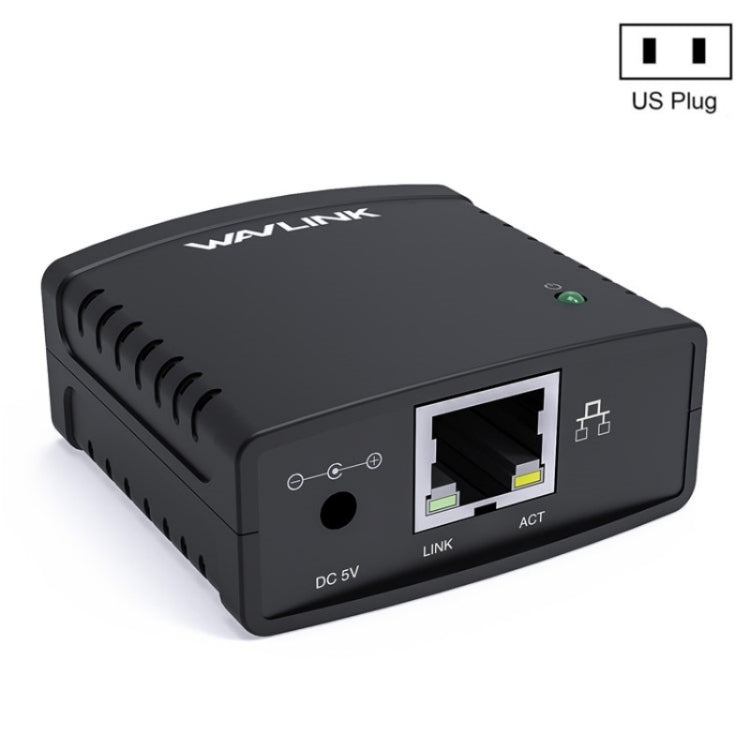WAVLINK NU72P11 100Mbps Network Print Server USB 2.0 Network Printer Power Adapter, US Plug, UK Plug, EU Plug, AU Plug US Plug