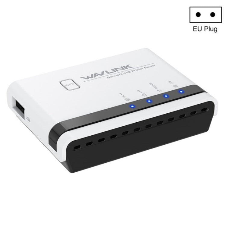 WAVLINK NU516U1 USB2.0 Wireless Printer Server With 10 / 100Mbps LAN / Bridge WiFi, US Plug, UK Plug, EU Plug, AU Plug – Durable Build, Easy to Use EU Plug