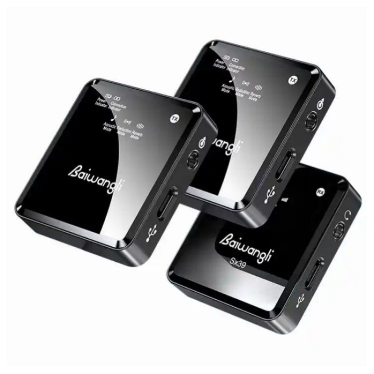 SX39 For iPhone Lavalier Wireless Noise Reduction Microphone with Dual Transmitter + Receiver, For iPhone For iPhone
