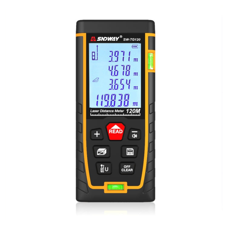 SNDWAY Double Horizontal bubble Rangefinder Laser Distance Meter Range Hand Tool Device SW-TG120 Default Title