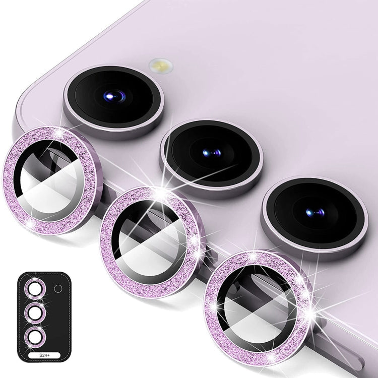 ENKAY Hat-Prince 9H Rear Camera Lens Glitter Aluminium Alloy Tempered Glass Film – Tempered Glass, For Samsung Galaxy S24 Ultra 5G, For Samsung Galaxy S24+ 5G, For Samsung Galaxy S24 5G For Samsung Galaxy S24+ 5G Purple