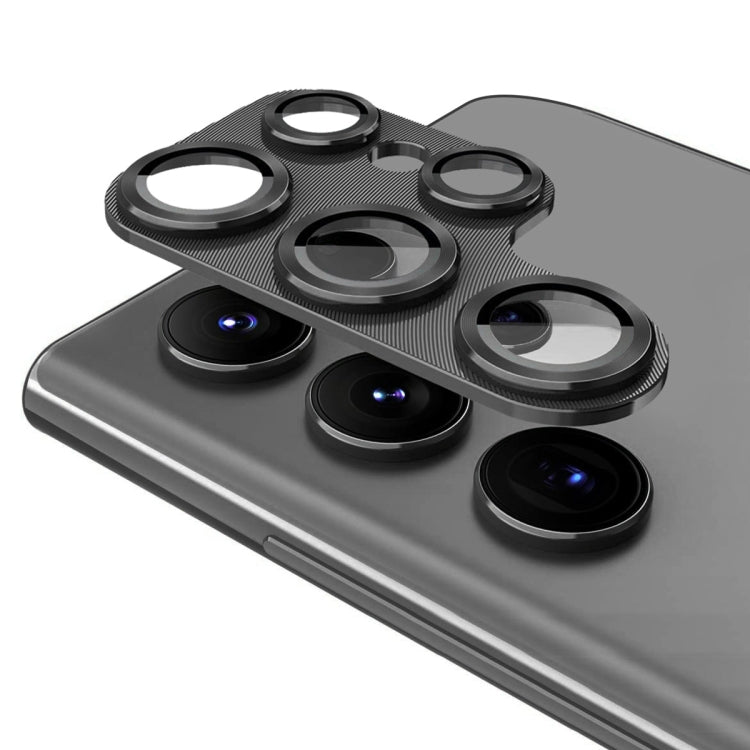 ENKAY Hat-Prince 9H Rear Camera Lens Aluminium Alloy Tempered Glass Film, For Samsung Galaxy S24 Ultra 5G For Samsung Galaxy S24 Ultra 5G Black