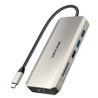 WAVLINK WL-UMD301 12 in 1 Multi-port Adapter 2*HDMI+1*VGA Triple Display USB-C Hub Dock, WL-UMD301 – Card Slot, 4K