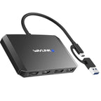 WAVLINK WL-UG69DH2 Dual Monitor USB+Type-C to Dual 4K HD DisplayPort Adapter Splitter, WL-UG69DH2 – Flip, Aluminum Alloy, Plug-and-play