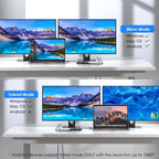 WAVLINK WL-UG69DH2 Dual Monitor USB+Type-C to Dual 4K HD DisplayPort Adapter Splitter, WL-UG69DH2 – Flip, Aluminum Alloy, Plug-and-play