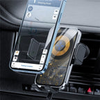 X11 15W Fast Charger Car Air Vent Hook Wireless Charger Intelligent Induction, X11 (Tarnish), X11 (Silver) – TPU, Electroplating