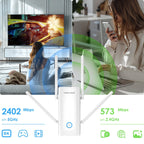 Wavlink WN583AX3 AX3000 Dual Band WiFi Repeater/AP/Router/Mesh Mode WiFi Extender, US Plug, UK Plug, AU Plug, EU Plug – Durable Build, Easy to Use