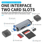 ADS-307 Data Transfer OTG Adapter USB / Type-C / Micro Plug SD TF Card U-Disk Reader, ADS-307 – Aluminum Alloy