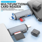 ADS-307 Data Transfer OTG Adapter USB / Type-C / Micro Plug SD TF Card U-Disk Reader, ADS-307 – Aluminum Alloy