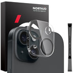 NORTHJO Camera Lens Protector 3D Night Shot Tempered Glass Film – Tempered Glass, For iPhone 17e / 16e, For iPhone 17 Pro Max, For iPhone 17 Pro, For iPhone 17, For iPhone Air, For iPhone 16 Pro / 16 Pro Max, For iPhone 16 / 16 Plus