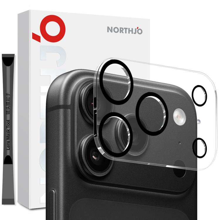 NORTHJO Camera Lens Protector 3D Night Shot Tempered Glass Film – Tempered Glass, For iPhone 17e / 16e, For iPhone 17 Pro Max, For iPhone 17 Pro, For iPhone 17, For iPhone Air, For iPhone 16 Pro / 16 Pro Max, For iPhone 16 / 16 Plus