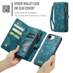 CaseMe 008 Detachable Multifunctional Leather Phone Case, For iPhone 17e / 16e, For iPhone 17 Pro Max, For iPhone 17 Pro, For iPhone 17