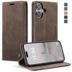 CaseMe 013 Multifunctional Horizontal Flip Leather Phone Case, For iPhone 16 For iPhone 16 Coffee