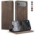 CaseMe 013 Multifunctional Horizontal Flip Leather Phone Case, For iPhone Air, For iPhone 16 Pro Max, For iPhone 16 Pro, For iPhone 16 Plus For iPhone Air Coffee