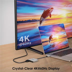 WAVLINK UHP510 Pro 87W PD Charging USB C to Dual HD Converter 4K 60Hz Monitor Adapter – Flip, 4K