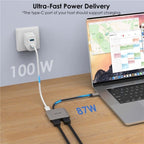 WAVLINK UHP510 Pro 87W PD Charging USB C to Dual HD Converter 4K 60Hz Monitor Adapter – Flip, 4K