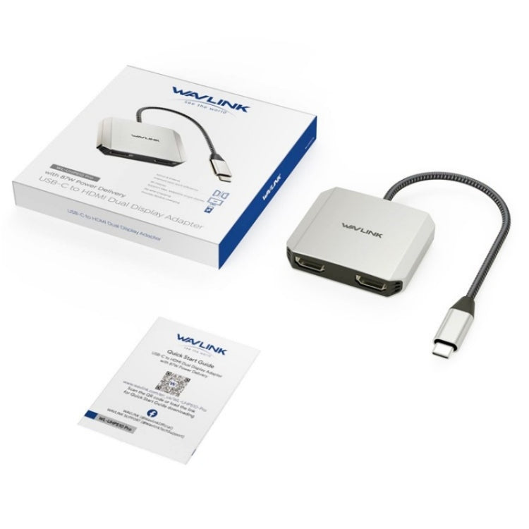 WAVLINK UHP510 Pro 87W PD Charging USB C to Dual HD Converter 4K 60Hz Monitor Adapter – Flip, 4K