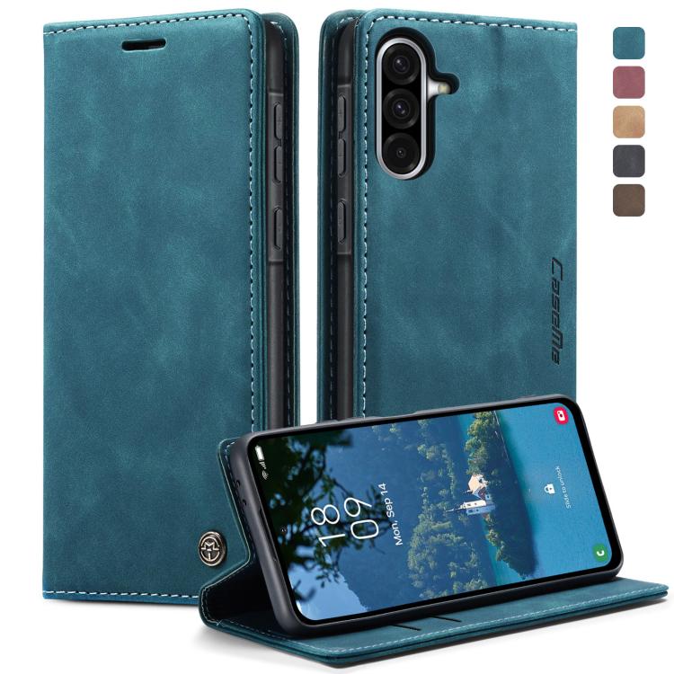 CaseMe 013 Multifunctional Horizontal Flip Leather Phone Case – Card Slot, Flip, Leather, For Galaxy A26 5G, For Galaxy A36 5G, For Galaxy S25 5G, For Galaxy S25+ 5G For Galaxy A36 5G Blue