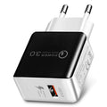 1USB QC 3.0 Wire Drawing Quick Charger EU Plug, QC 3.0 Black, QC 3.0 White – Durable Build, Easy to Use