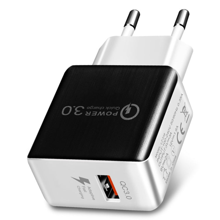 1USB QC 3.0 Wire Drawing Quick Charger EU Plug, QC 3.0 Black, QC 3.0 White – Durable Build, Easy to Use