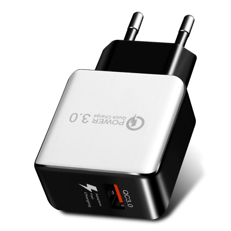 1USB QC 3.0 Wire Drawing Quick Charger EU Plug, QC 3.0 Black, QC 3.0 White – Durable Build, Easy to Use