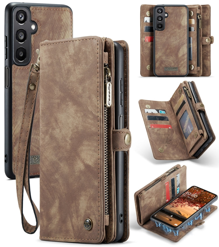 CaseMe 008 Detachable Multifunctional Leather Phone Case – Magnetic, Card Slot, Leather, For Samsung Galaxy S25+ 5G, For Samsung Galaxy S25 Ultra 5G, For Samsung Galaxy A16 5G For Samsung Galaxy A16 5G Brown