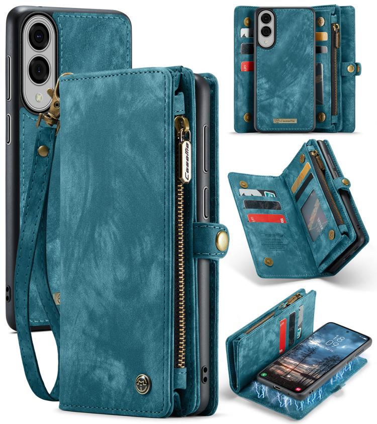 CaseMe 008 Detachable Multifunctional Leather Phone Case, For Samsung Galaxy S25 Edge 5G, For Samsung Galaxy A56 5G, For Samsung Galaxy A36 5G, For Samsung Galaxy S25 5G For Samsung Galaxy S25 Edge 5G Blue