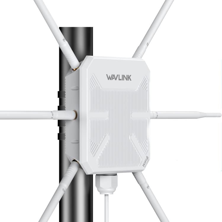 WAVLINK WN588HX3 AX3000 Outdoor WiFi Extender with 6 Antennas Dual Band WiFi Repeater, US Plug, UK Plug, EU Plug, AU Plug – Waterproof US Plug