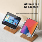 J27 Desktop Foldable Rotating Wooden Base Tablets Laptops Metal Cooling Holder, J27 – Non-slip