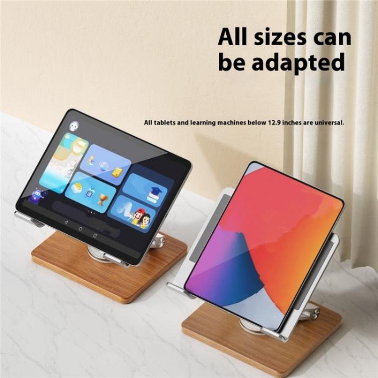 J27 Desktop Foldable Rotating Wooden Base Tablets Laptops Metal Cooling Holder, J27 – Non-slip