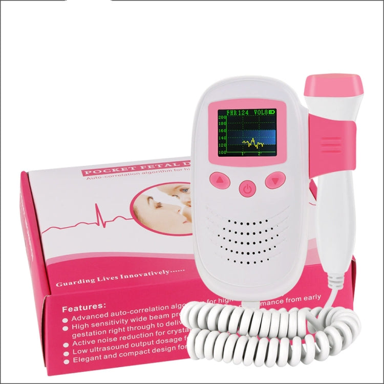 RZ-100S9 LED Fetal Doppler Ultrasound Sound Baby Heartbeat Detector Monitor Digital Prenatal Pocket Fetal Doppler Stethoscope, RZ-100S9 RZ-100S9
