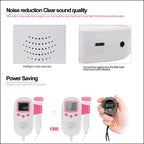RZ-100S9 LED Fetal Doppler Ultrasound Sound Baby Heartbeat Detector Monitor Digital Prenatal Pocket Fetal Doppler Stethoscope, RZ-100S9