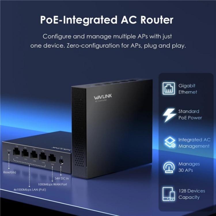 WAVLINK WN701AE IEEE 802.3AF / AT Auto-Discovery Centralized AP Management Poe Switch, US Plug, UK Plug, EU Plug, AU Plug – Data Transmission