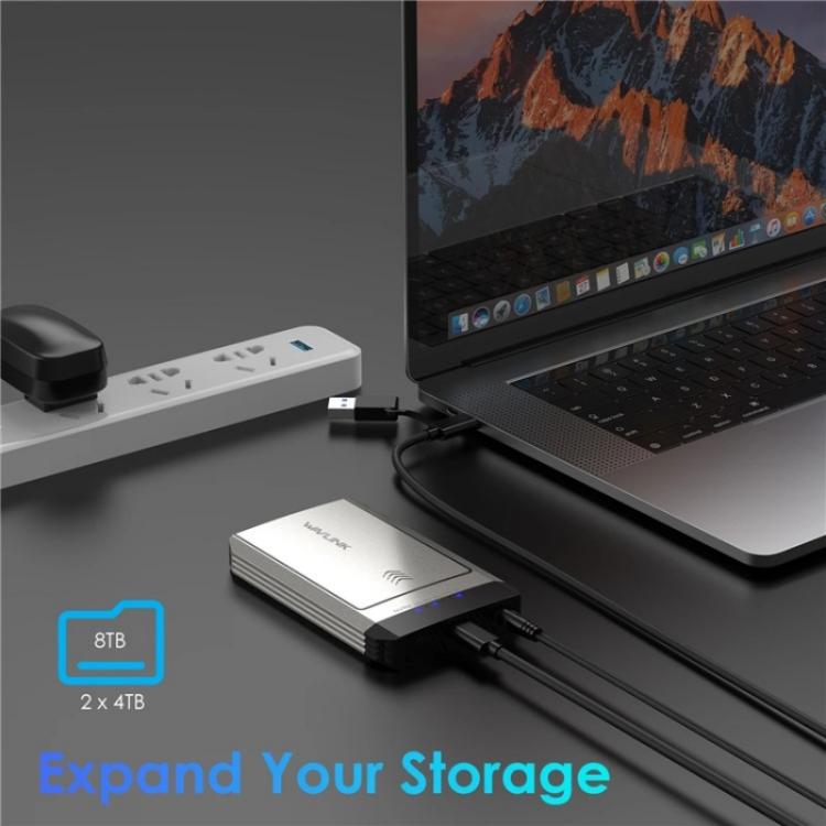WAVLINK ST347 One-Click Offline Clone Dual Slot M.2 SSD Enclosure USB-C 3.2 Gen2 10Gbps, ST347 – Durable Build, Easy to Use